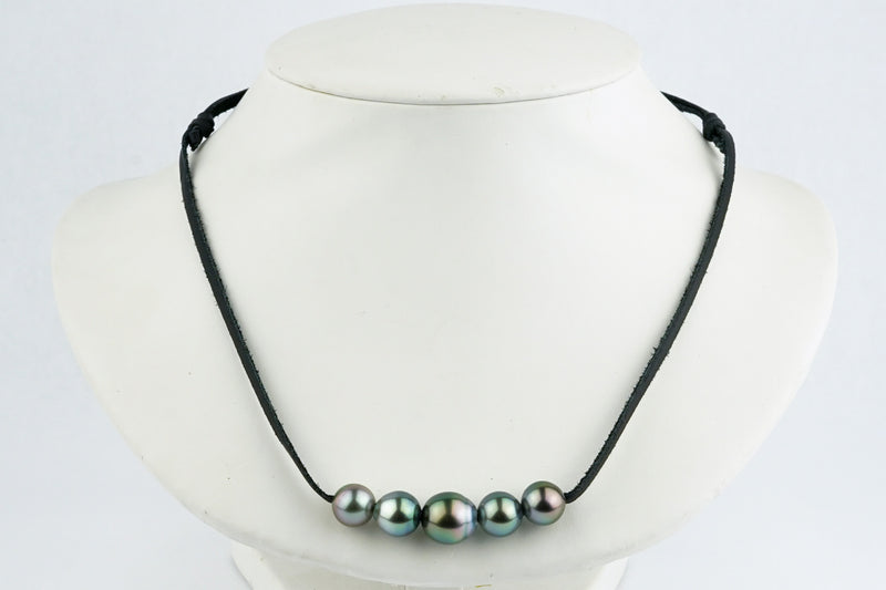 Quintuple Multi-Colorful 10-11.7mm Mana Pearl Necklace