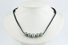 Quintuple Silvery 10-11.7mm Mana Pearl Necklace