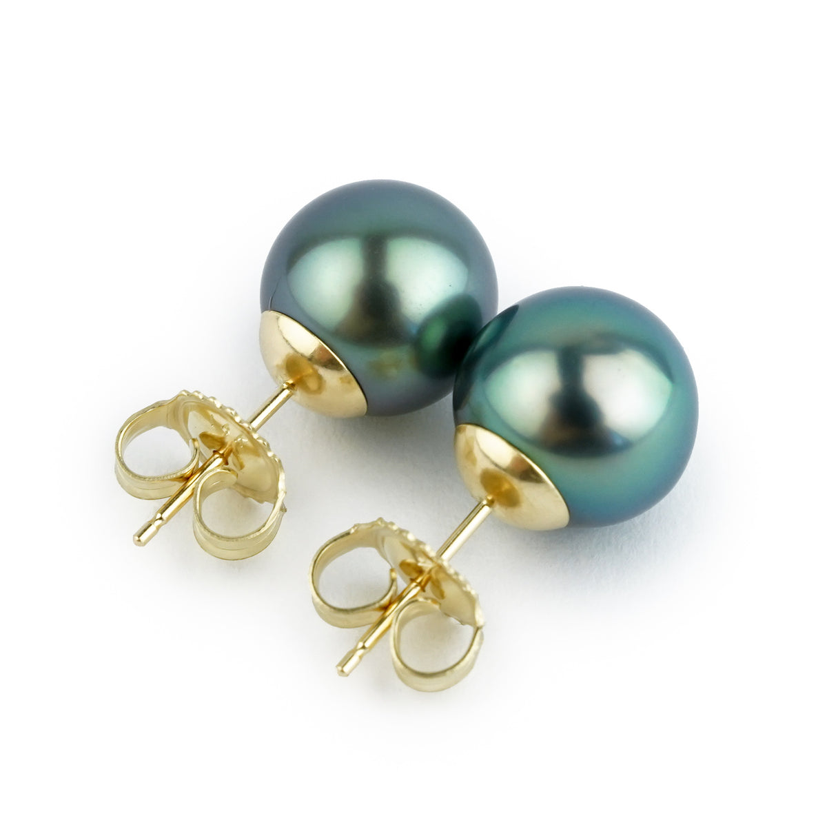 Bright Blue 10.2mm Statement Pearl Stud Earrings