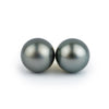 Dark Silvery 9.6-9.9mm Tahitian Pearl Stud Earrings