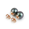 Lavender-Blue 9.3-9.8mm Tahitian Pearl Stud Earrings