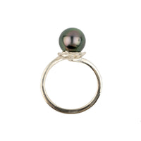 Tiaré Sterling Silver Tahitian Pearl Ring