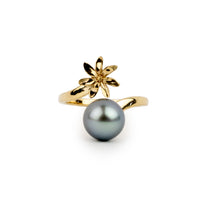 Tiaré 14K Gold Tahitian Pearl Ring
