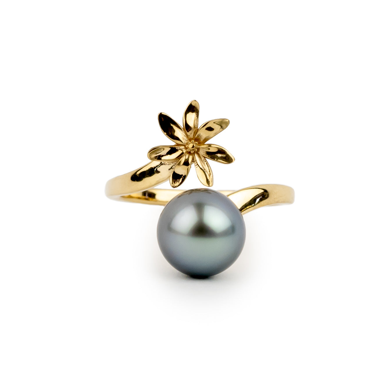 Tiaré 14K Gold Tahitian Pearl Ring – Kamoka Pearl