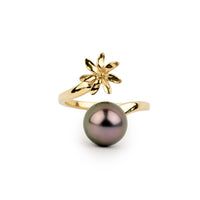 Tiaré 14K Gold Tahitian Pearl Ring
