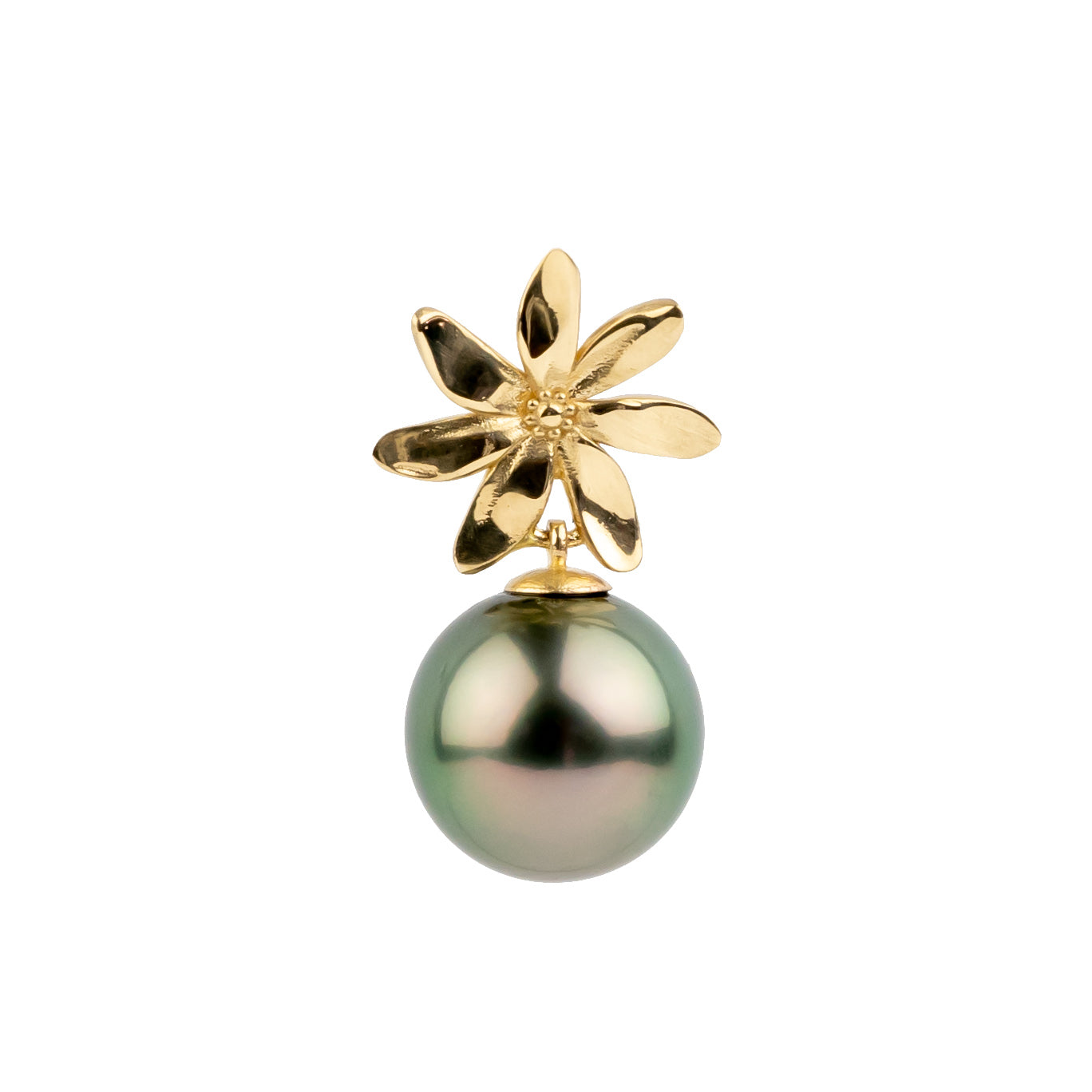 Tiaré 14K Gold Tahitian Pearl Pendant
