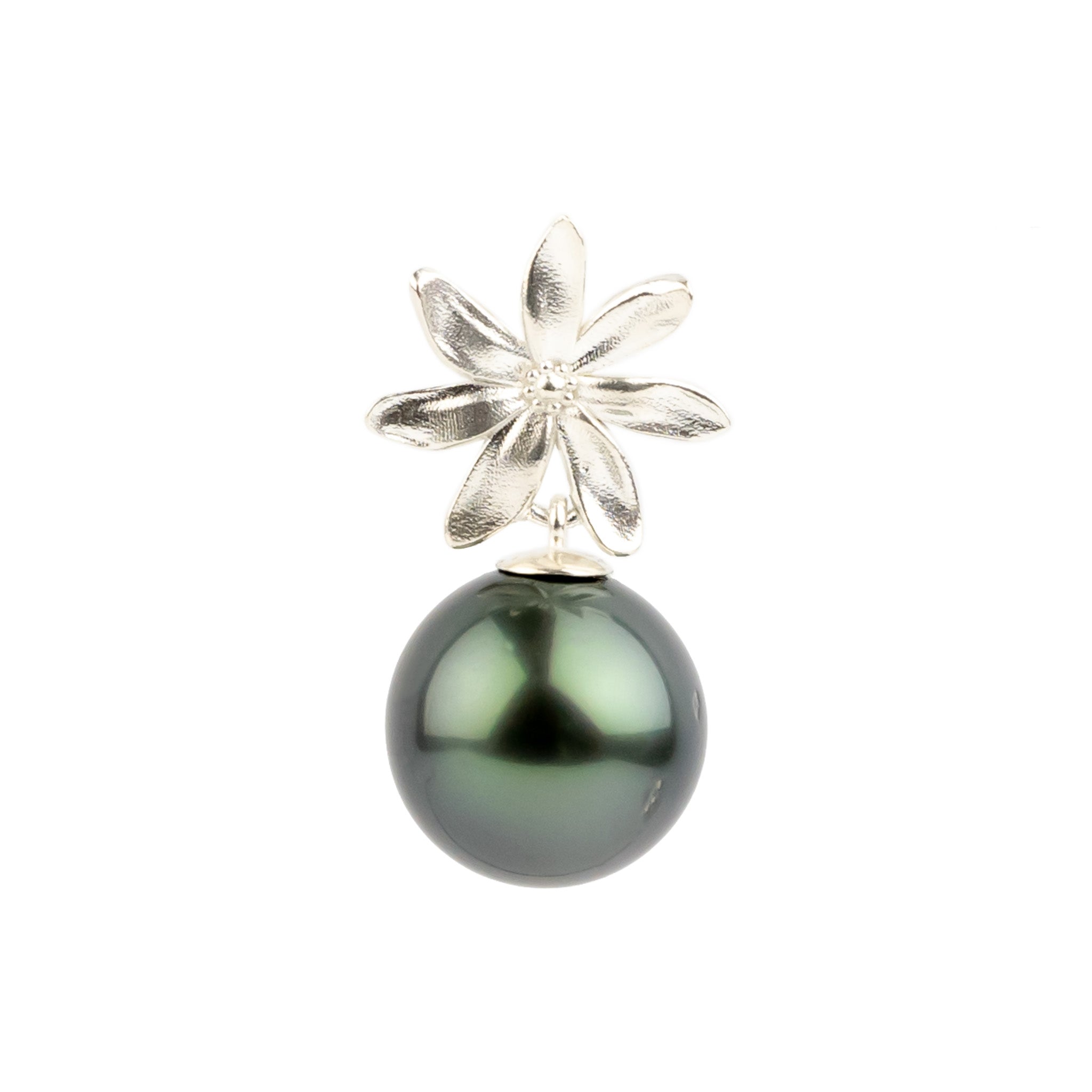 Tiaré Sterling Silver Tahitian Pearl Pendant