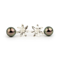 Tiaré Sterling Silver Tahitian Pearl Dangle Earrings