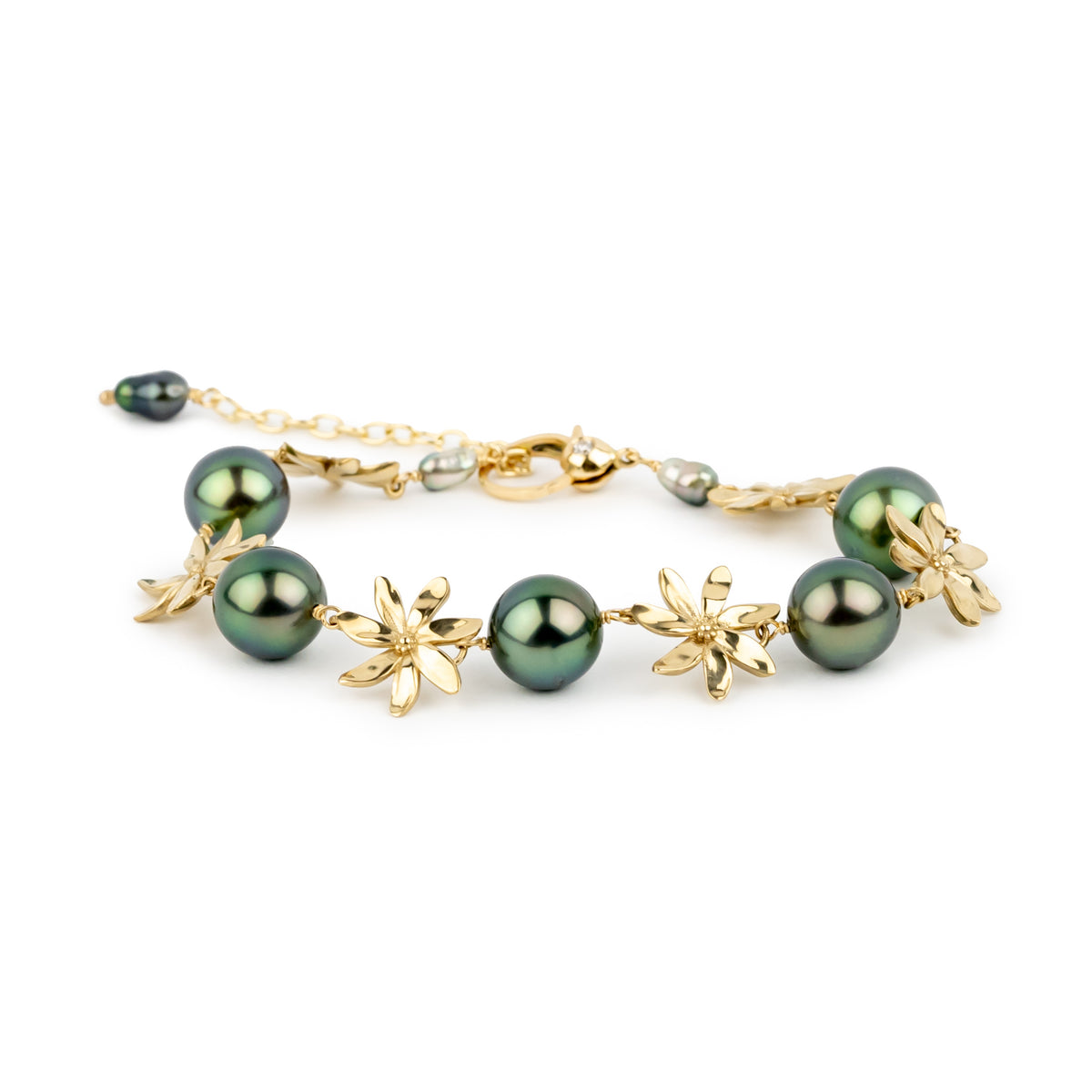 Tiaré 14K Gold Tahitian Pearl Bracelet