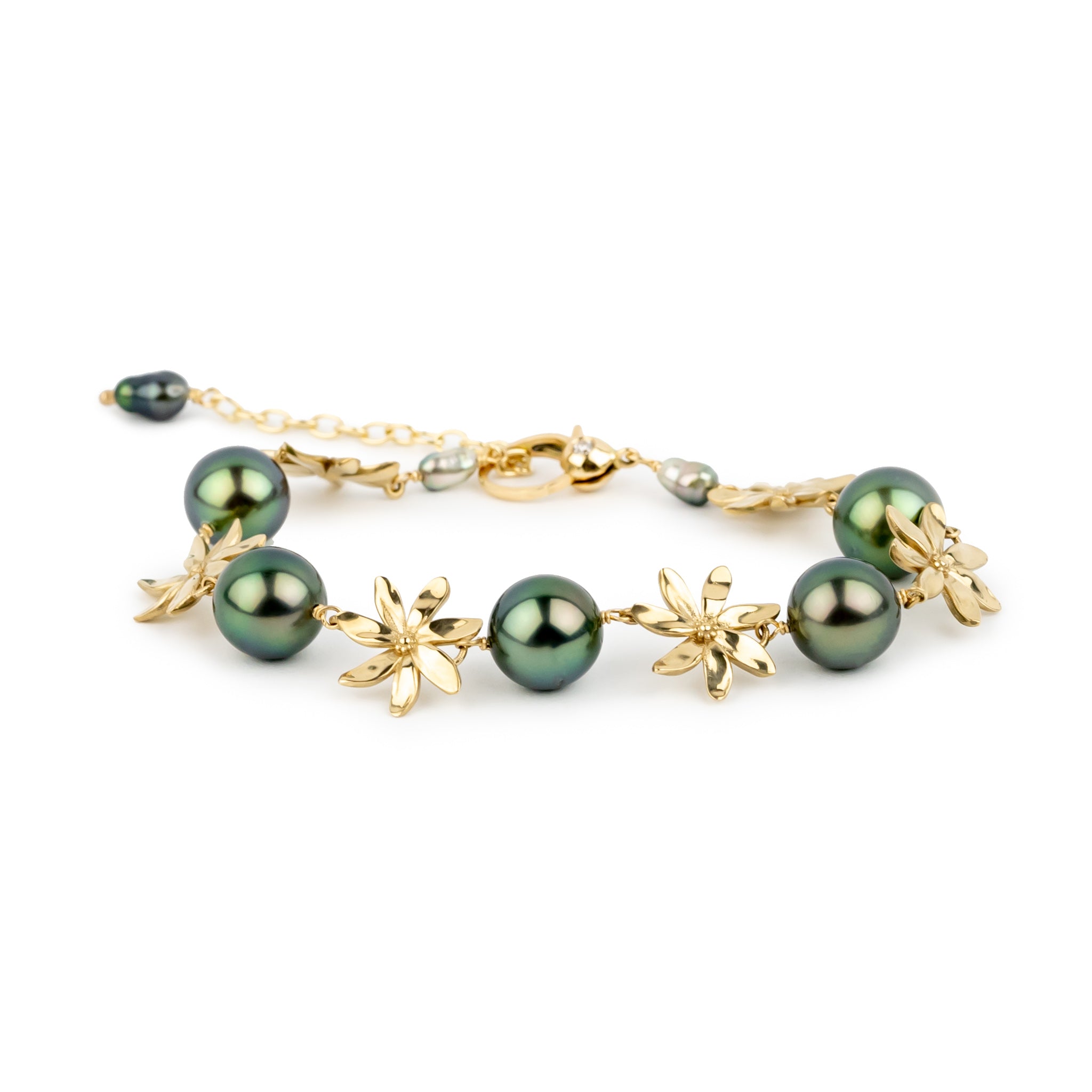 Tiaré 14K Gold Tahitian Pearl Bracelet