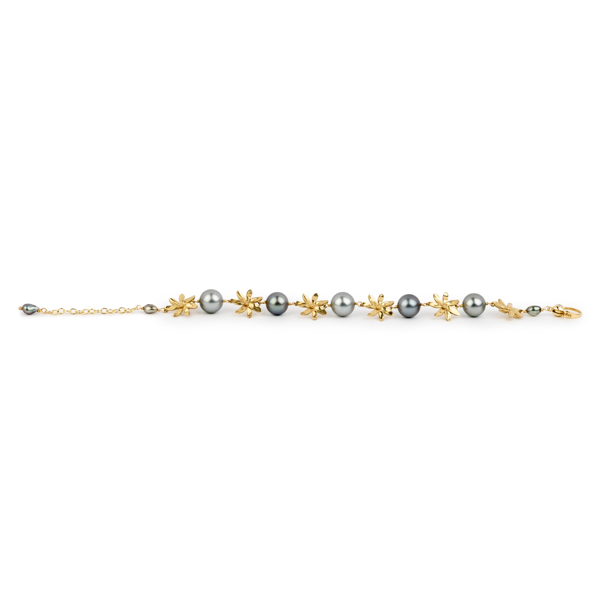 Tiaré 14K Gold Tahitian Pearl Bracelet