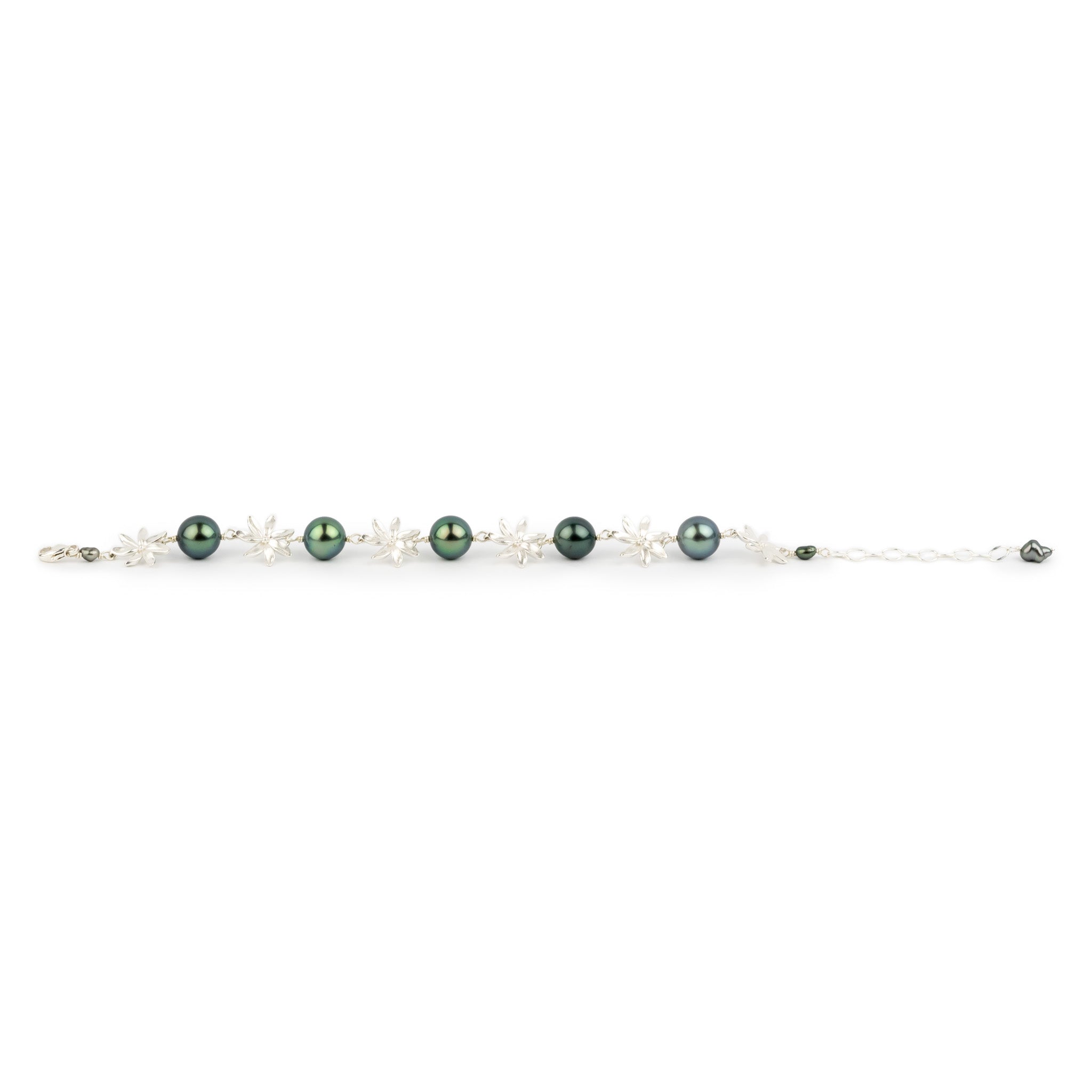 Tiaré Sterling Silver Tahitian Pearl Bracelet