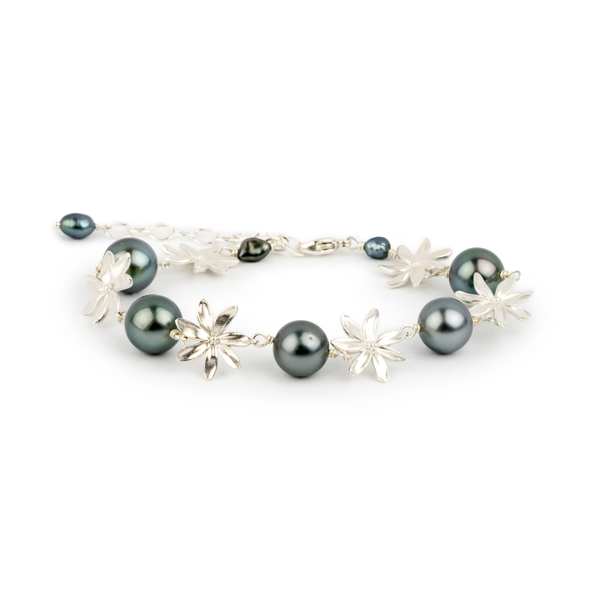 Tiaré Sterling Silver Tahitian Pearl Bracelet