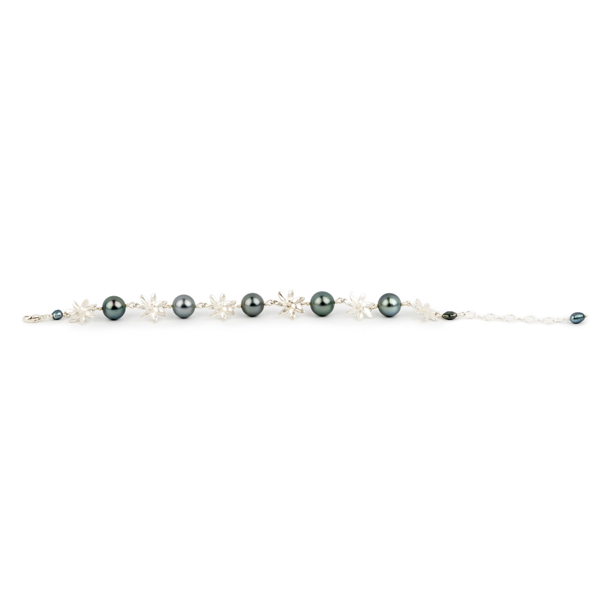 Tiaré Sterling Silver Tahitian Pearl Bracelet