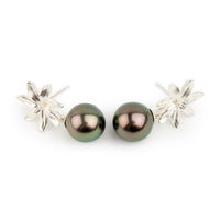 Tiaré Sterling Silver Tahitian Pearl Dangle Earrings