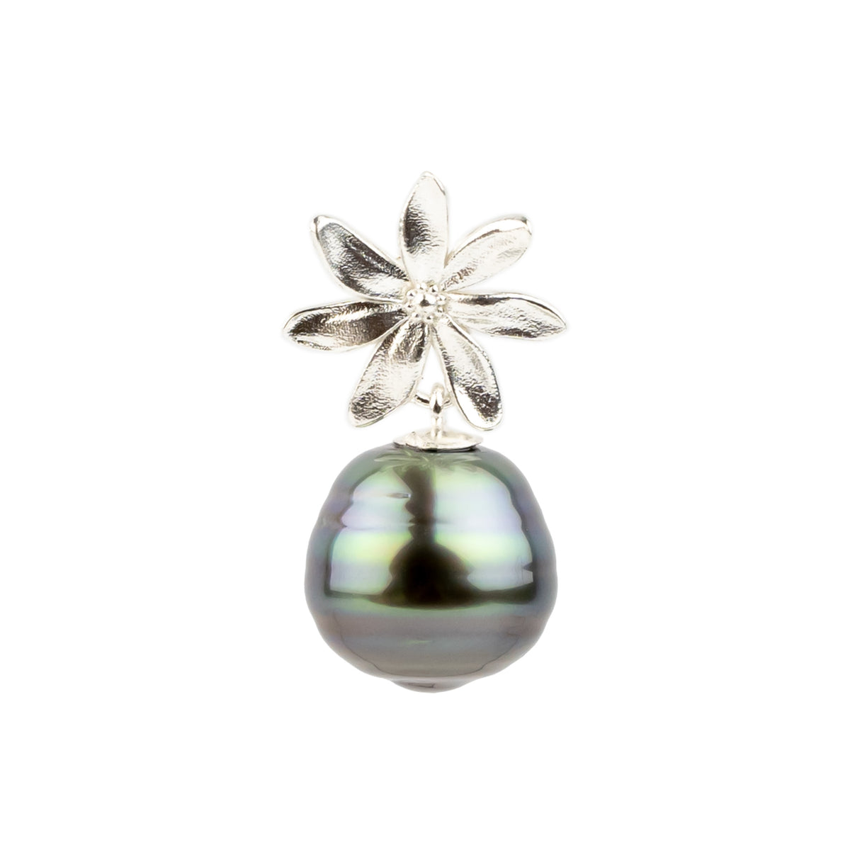 Tiaré Sterling Silver Tahitian Pearl Pendant
