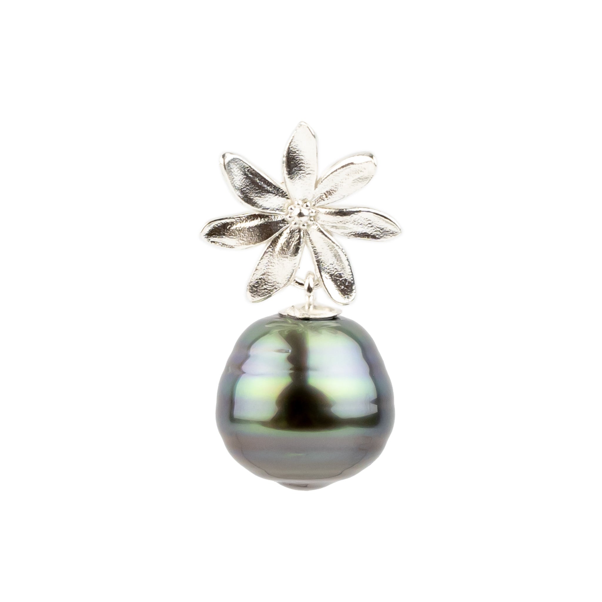 Tiaré Sterling Silver Tahitian Pearl Pendant