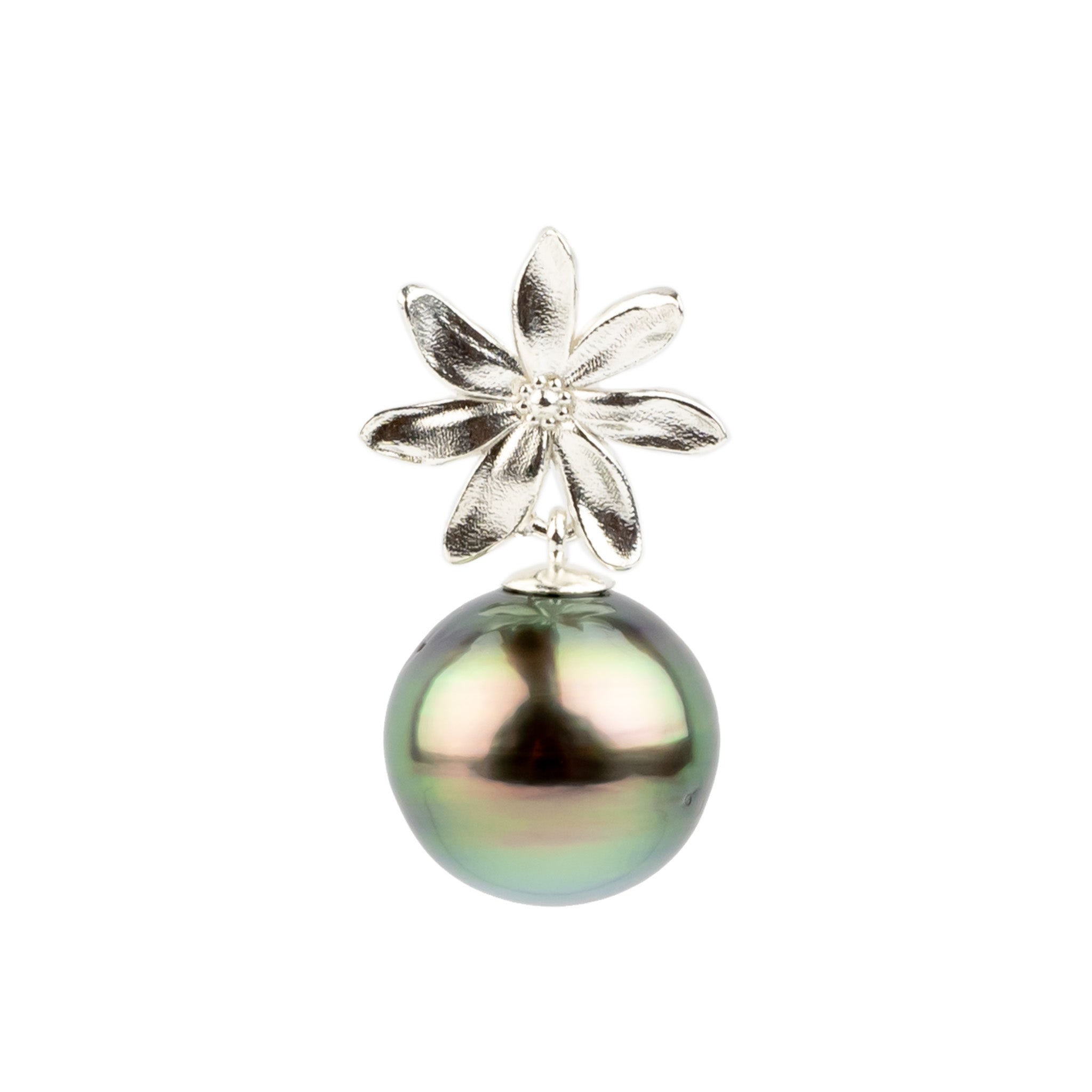 Tiaré Sterling Silver Tahitian Pearl Pendant