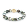 Vibrant Pink-Green 9.2-10.1mm Tahitian Pearl Bracelet