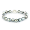 Light Silvery Blue 9.2-10.6mm Tahitian Pearl Bracelet