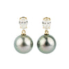 Tahitian Pearl & Diamond Sirène Earrings