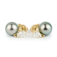 Tahitian Pearl & Diamond Sirène Earrings