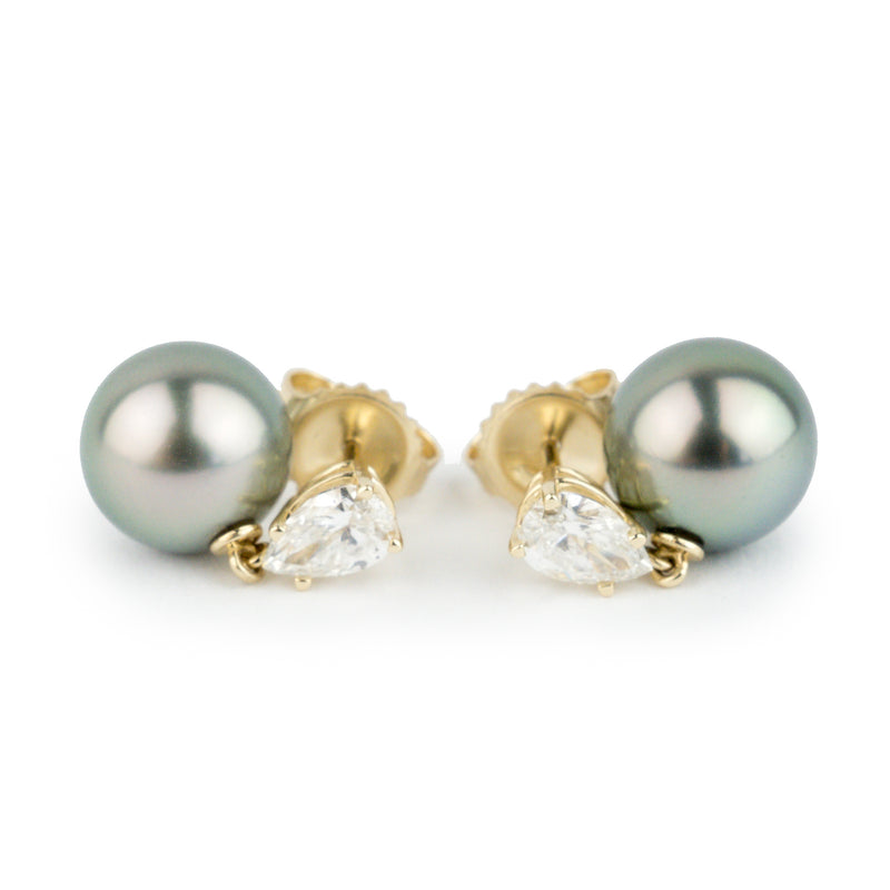 Tahitian Pearl & Diamond Sirène Earrings