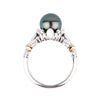 Glowing Green Acropora Tahitian Pearl Ring