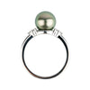 Tahitian Pearl & Diamond Toru Ring on 14K White Gold