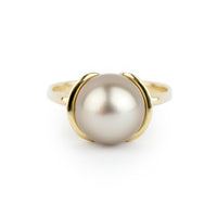 Champagne Pink Tahitian Pearl Petal Ring