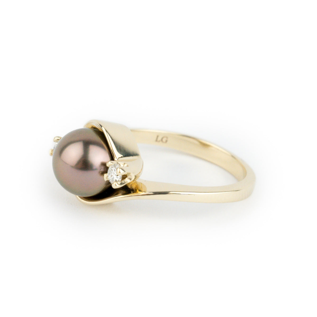 Tahitian Pearl & Diamond Melody Ring