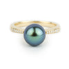 Tahitian Pearl & Diamond Belle Ring