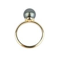 Custom Tahitian Pearl Solitaire Ring Sizes 4 to 9