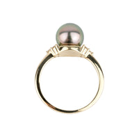 Custom Tahitian Pearl & Diamond Toru Ring Sizes 4 to 9