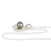 Tahitian Keshi Pearl Sterling Silver Seashell Necklace