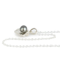 Tahitian Keshi Pearl Sterling Silver Seashell Necklace