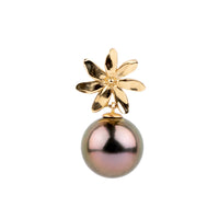 Tiaré 14K Gold Tahitian Pearl Pendant on a white background
