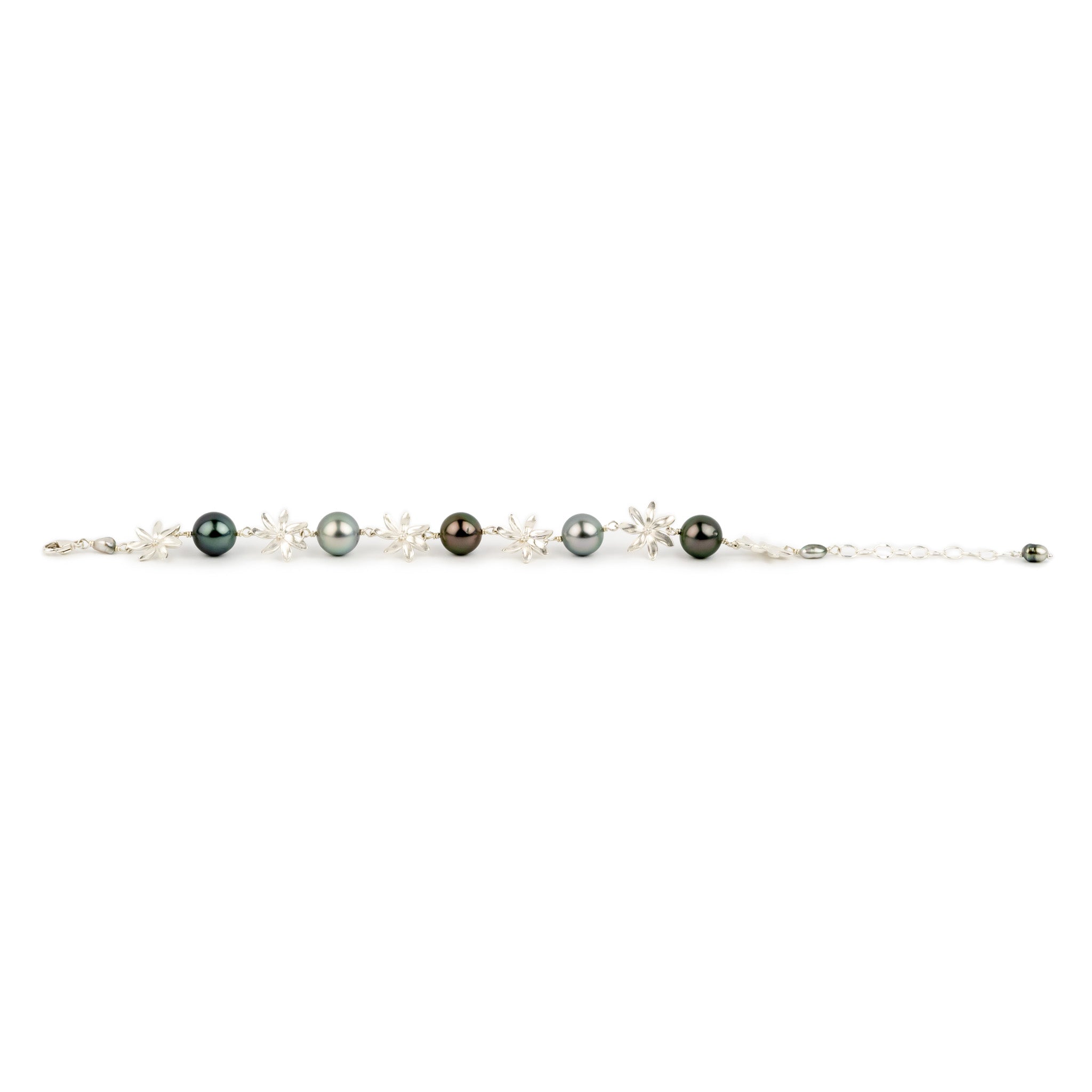 Tiaré Sterling Silver Tahitian Pearl Bracelet