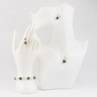 Tiaré Pink-Green Matched Set on Sterling Silver