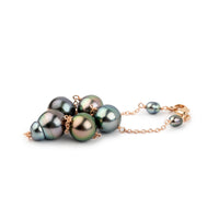 Technicolor Baroque Tahitian Pearl Tin Cup Bracelet on 14K Rose Gold