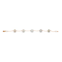 Sunrise Skies Tahitian Pearl Tin Cup Bracelet on 14K Rose Gold