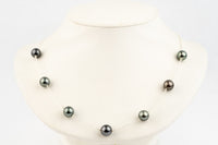 Moody Hues Tin-Cup Tahitian Pearl Necklace on Sterling Silver