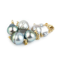 Sky Blue Circled Tin-Cup Tahitian Pearl Bracelet