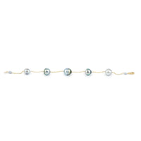 Sky Blue Circled Tin-Cup Tahitian Pearl Bracelet