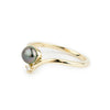 Tahitian Keshi Pearl & Diamond Sunrise Ring
