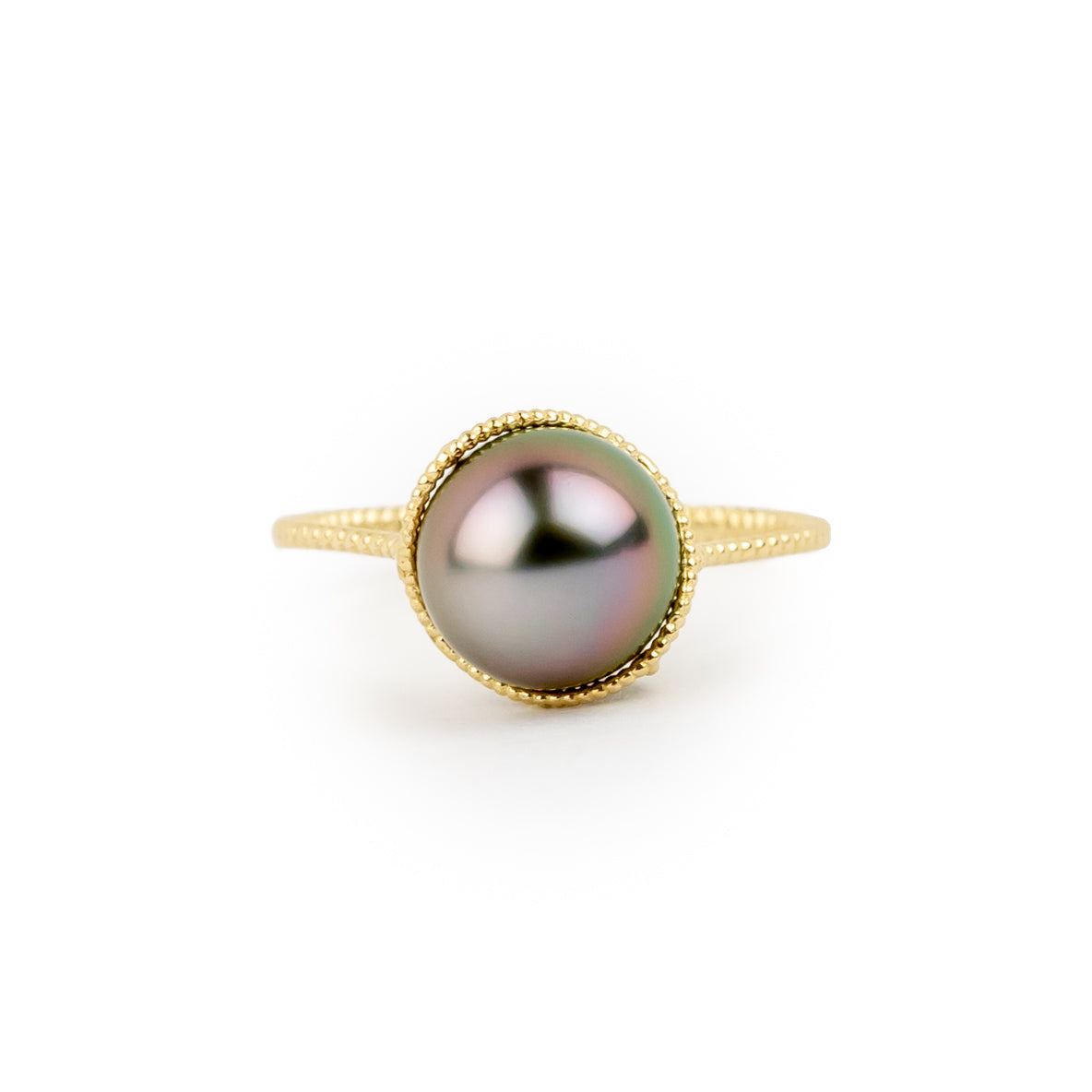 Vivid Pink Flash Tahitian Pearl Mermaid Ring