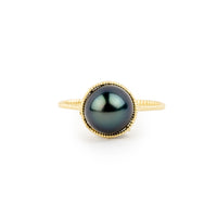 Electric Indigo Tahitian Pearl Mermaid Ring
