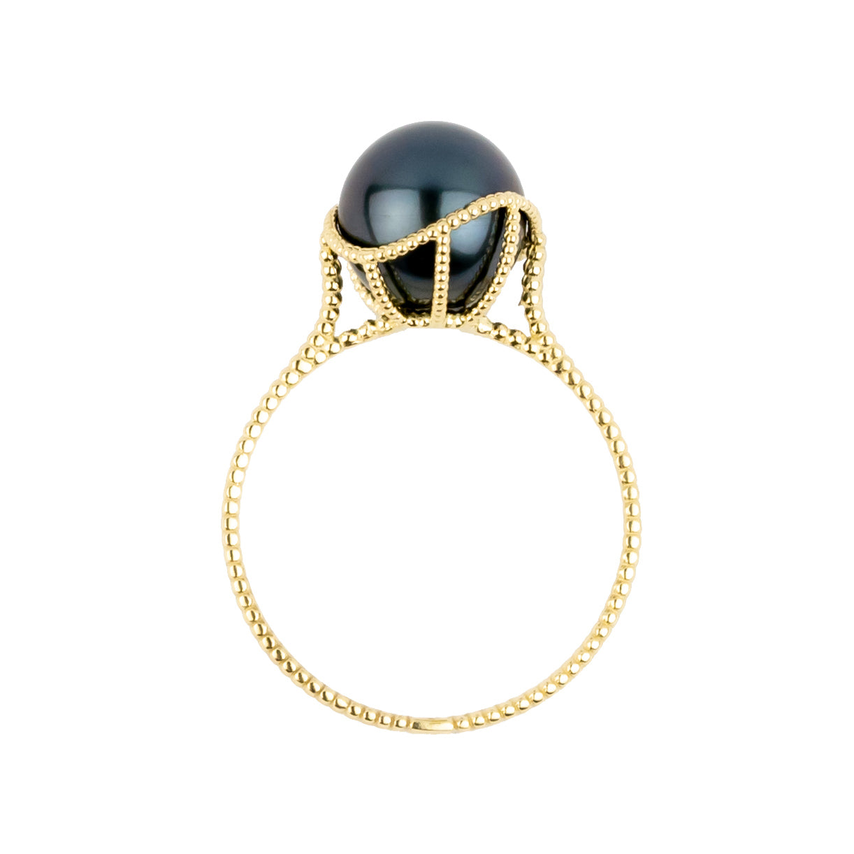 Electric Indigo Tahitian Pearl Mermaid Ring