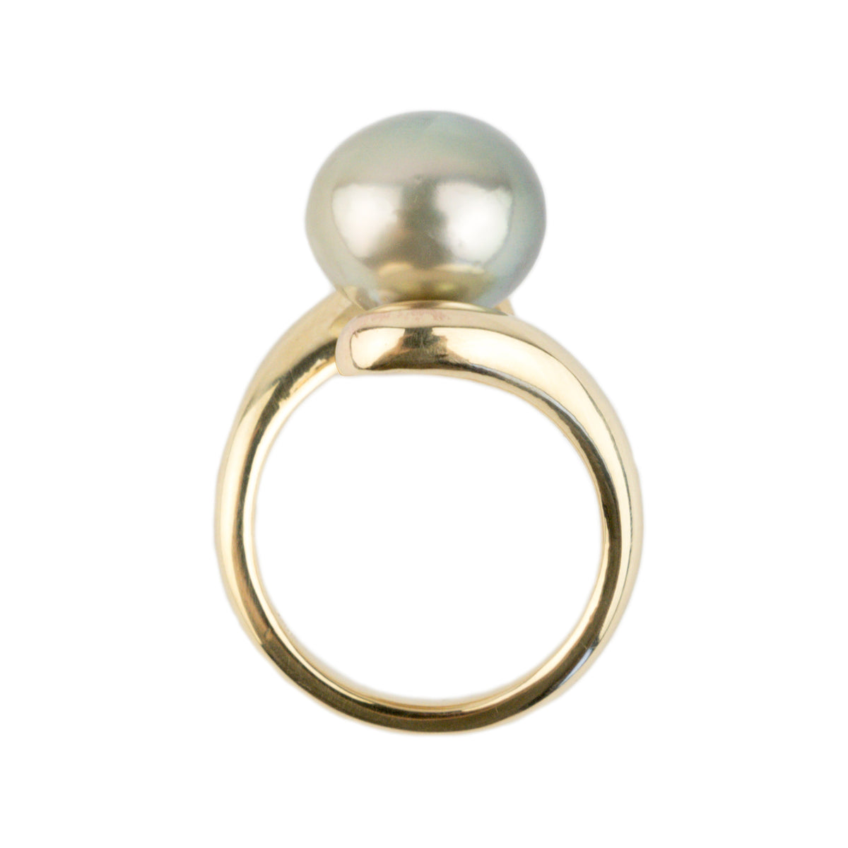 Golden Pink Peacock 11.2mm Tahitian Pearl Ring