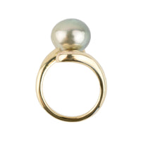 Golden Pink Peacock 11.2mm Tahitian Pearl Ring
